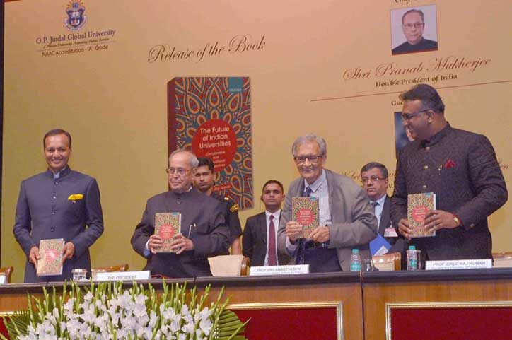 President receives first copy of book 'Future of Indian Universities: Comparative and International Perspectives'