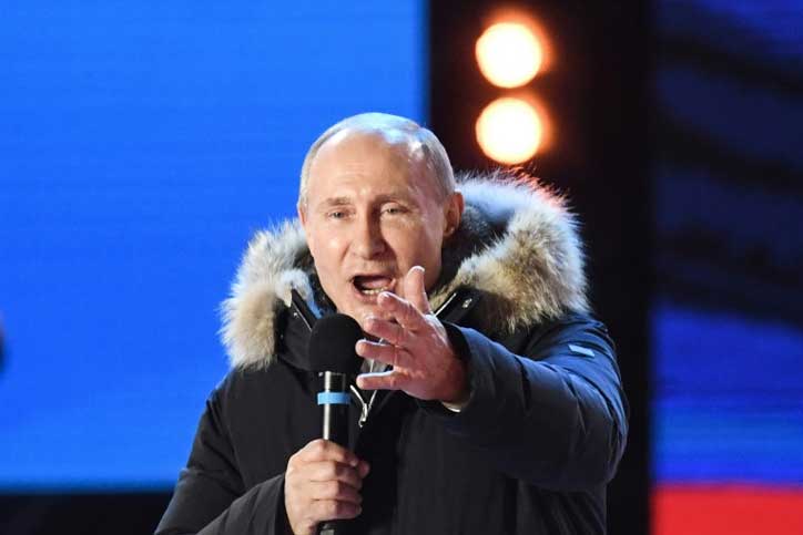 Russia presidential election: After record win, Vladimir Putin says no desire for an arms race