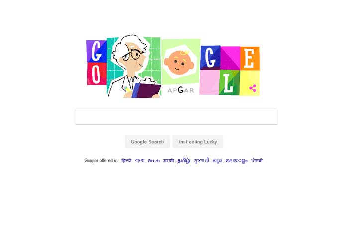 Google celebrates Dr Virginia Apgar birthday, the Doctor behind unique newborn score with doodle 