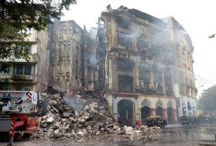 Massive fire breakes out in Mumbai's Patel Chambers, part of Kothari building collapses