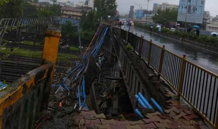 Heavy rains in Mumbai: Part of WR bridge collapses, train services affected
