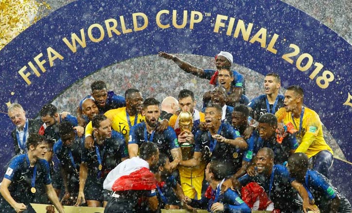 FIFA World Cup 2018 Final: France vs Croatia; France wins the World Cup with a 4-2 victory over Croatia