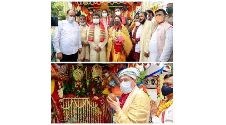 Two Union Ministers Dharmendra and Ashwini  Attended Delhi Rath Yatra