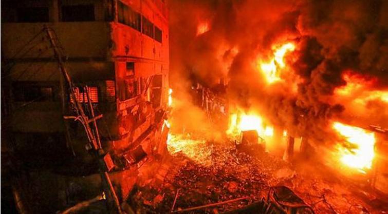 Massive fire in Bangladesh's container depot kills at least 32