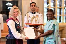 Envoys of four nations present credentials to President of India
