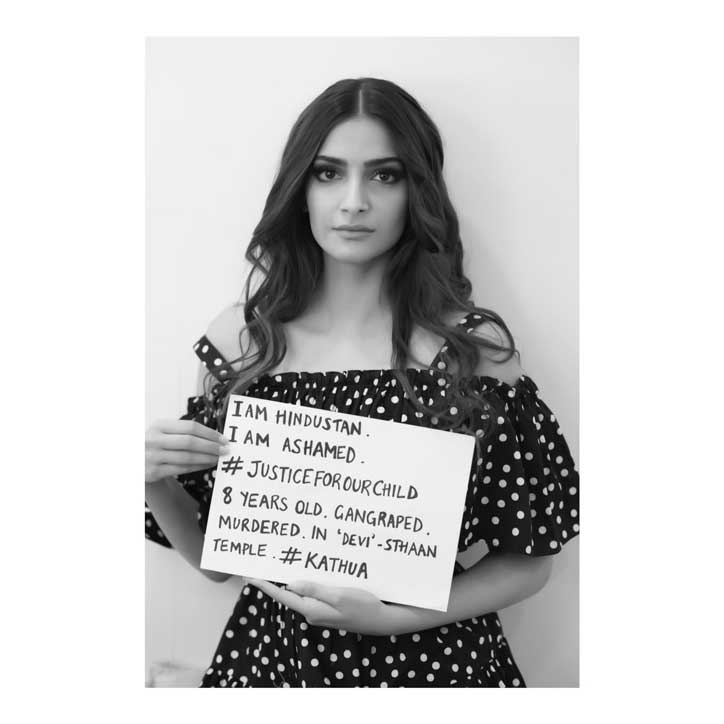 Sonam Kapoor #Justice For Aasifa