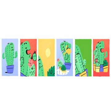 Google doodle illustrates 'Cactus daddy' to celebrate Father's Day 2017
