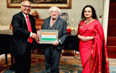 Ambassador of India to Ireland, Akhilesh Mishra calls on President of Ireland, H.E. Dr. Michael D. Higgins