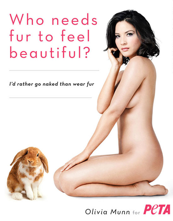 Olivia Munn naked for PETA's iconic campaign and looks smokin' hot 