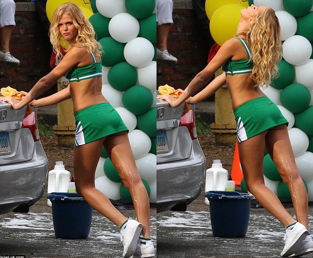 Erin Heatherton strips off and revealing in cheerleaders outfit for new movie Grown Ups 2