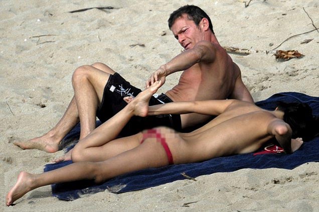 Topless Zhang Ziyi, the sex scandal hit actress frolics on beach with ex Aviv Vivi Nevo