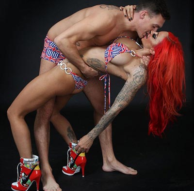 Jodie Marsh and Kirk Norcross get very hot and bothered in risque images
