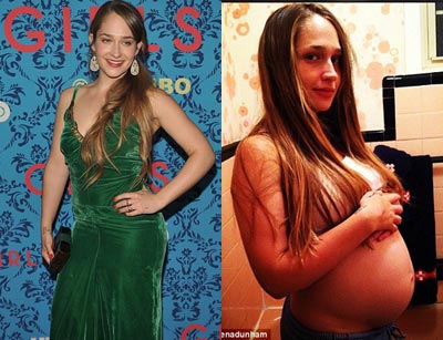 Girls actress Jemima Kirke debuts huge baby bump just 1 month after confirming pregnancy