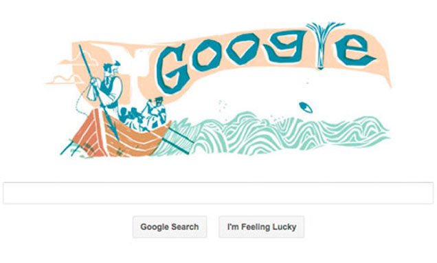 Google doodle celebrates 161st anniversary of Herman Melville's Moby-Dick