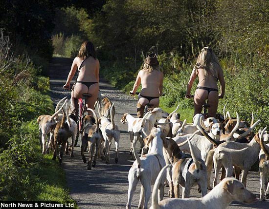 Bares all on bicycle
