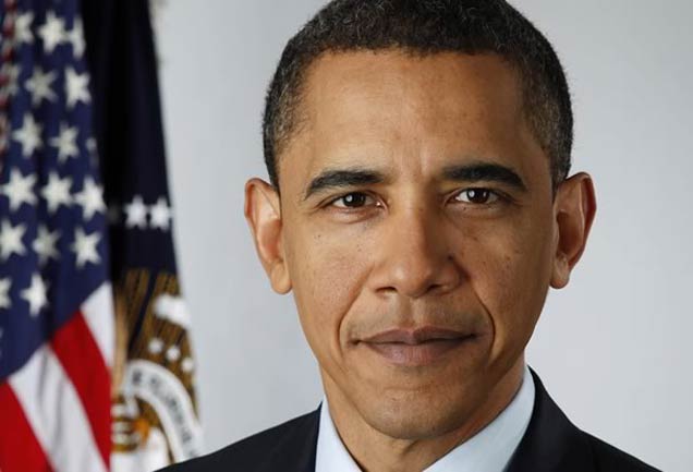 Barack Obama who rewrites history with the 'Forward' slogan