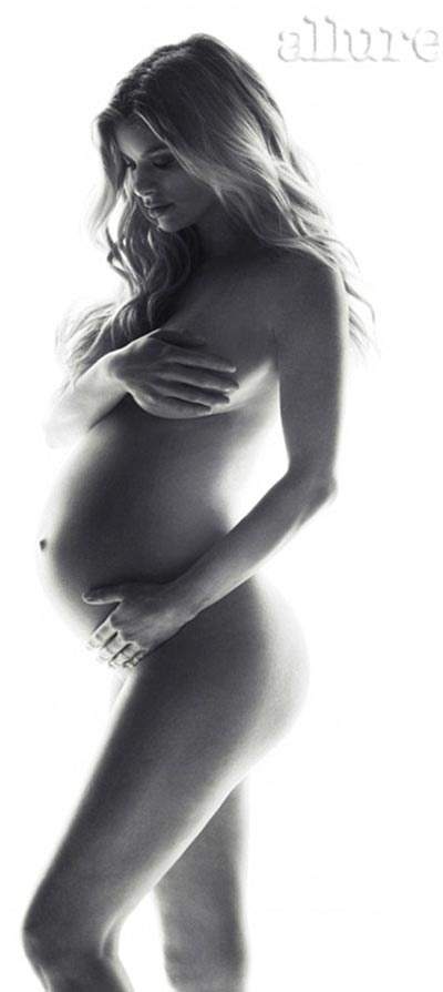 Pregnant Marisa Miller poses naked for Allure