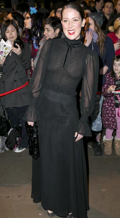 Natalie Casey goes braless at the Whatsonstage Theatregoers' Choice Awards