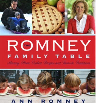Ann Romney's book 'The Romney Family Table' promises recipes of her family loves