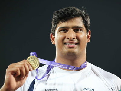Vikas Gowda, India's first gold winner at Asian Athletics Championships