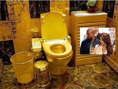 All for fun: Kim Kardashian and Kanye West spend more than $750000 on gold toilets