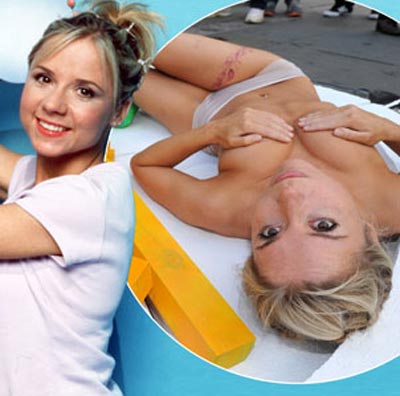 CBeebies presenter Sarah-Jane Honeywell shares series of topless snaps