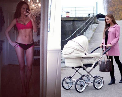 Footballer's wife Carolin Berg Eriksen sparks outrage, posts flat stomach just 4 days after giving birth