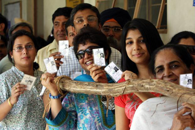 Polling for seven Lok Sabha seats underway in Delhi