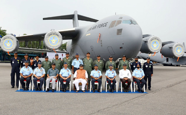 IAF receives 6th C-17 Globemaster III in the presence of Defence Minister Arun Jaitley