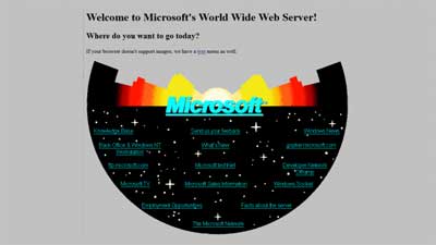 Microsoft recreates its first website from 1994