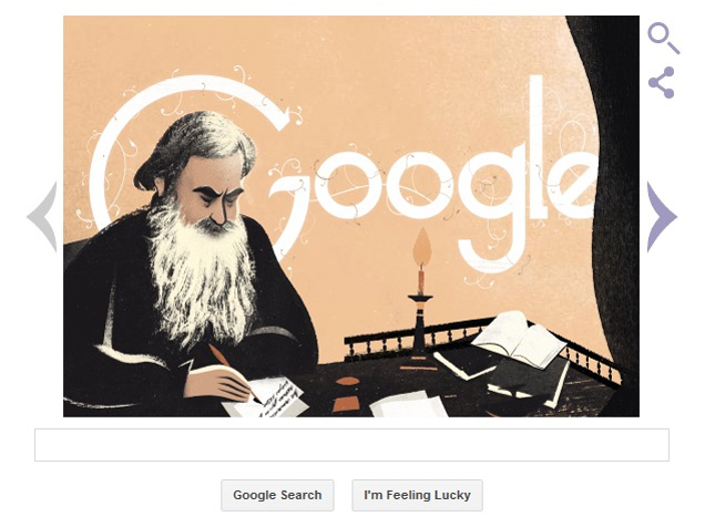 Today is the Leo Tolstoy's 186th birth anniversary: Google celebrates with slideshow doodle