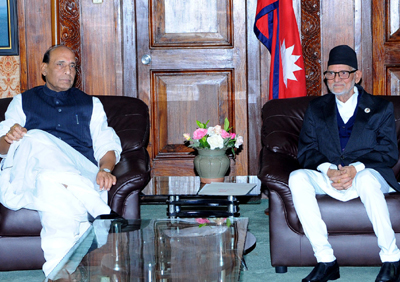 No security threat to India due to Nepal: Sushil Koirala ensure Rajnath Singh