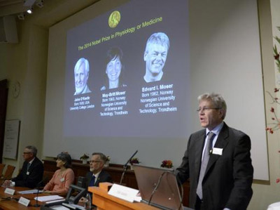 Nobel Prize 2014 for medicine goes to discoverers of brain's internal GPS