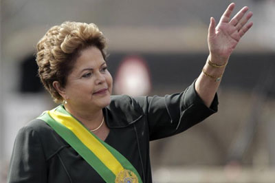 Brazilian President Dilma Rousseff narrowly wins second term