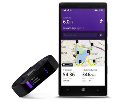 Microsoft band fitness tracker and cross-platform health service launched