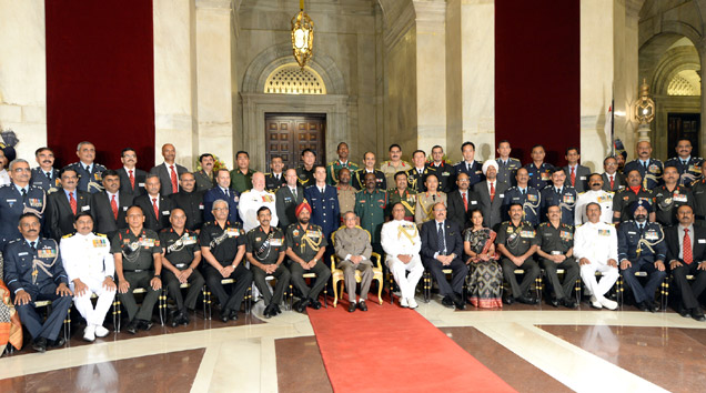 Officers of 54th NDC course of National Defence College calls on President