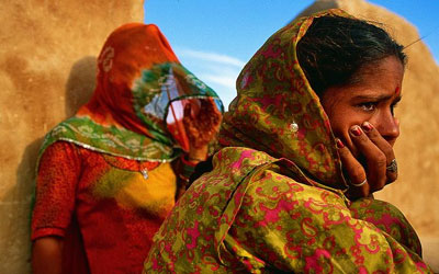 Rajasthani women wield trowels, construct toilets