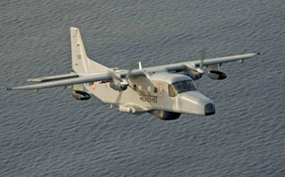 Navy surveillance aircraft crashes off Goa coast; two on board missing
