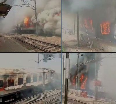 Rajdhani trains coaches gutted in fire, high-level probe ordered