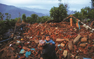 Nepalese hilly town of Gurkha is in ruins