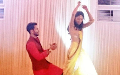 Shahid Kapoor dancing with bride-to-be Mira at Sangeet ceremony