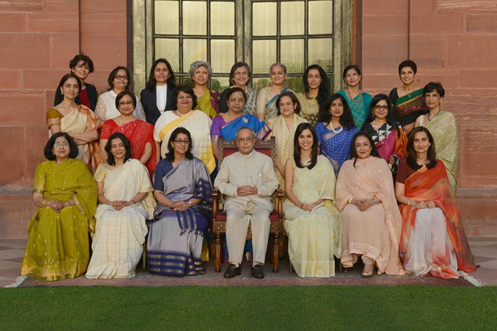 Contributors to the book '30 Women in Power: Their Voices, Their Stories' call on President