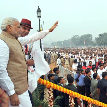 PM Narendra Modi flags off 'Run for Unity' at Rajpath on 140th birth anniversary of Sardar Patel