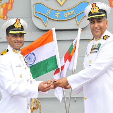 Captain Krishna Swaminathan takes over Command of Aircraft carrier INS Vikramaditya