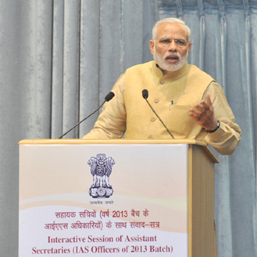 Work hard, take people along, PM Modi to young IAS officers