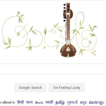 Google tributes Pandit Ravi Shankar with a doodle on his 96th birthday