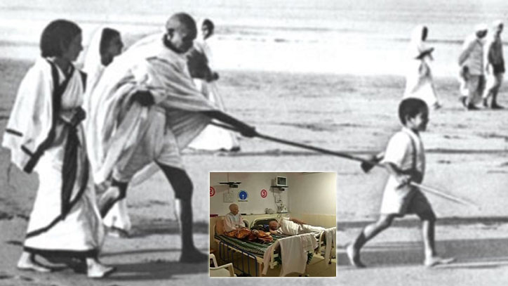 Why father of the nation Mahatma Gandhi's grandson Kanubhai lives in old age home? 