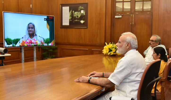 Narendra Modi, Sheikh Hasina jointly inaugurate Petrapole checkpost through video conference