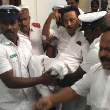 Ruckus in Tamil Nadu Assembly: All 89 DMK MLAs suspended for a week, Stalin forcibly evicted