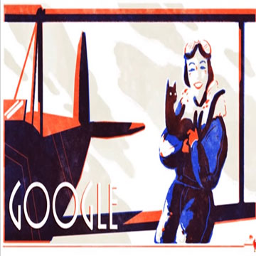 Google doodle celebrates the birthday of Jean Batten, the Greta Garbo of the skies